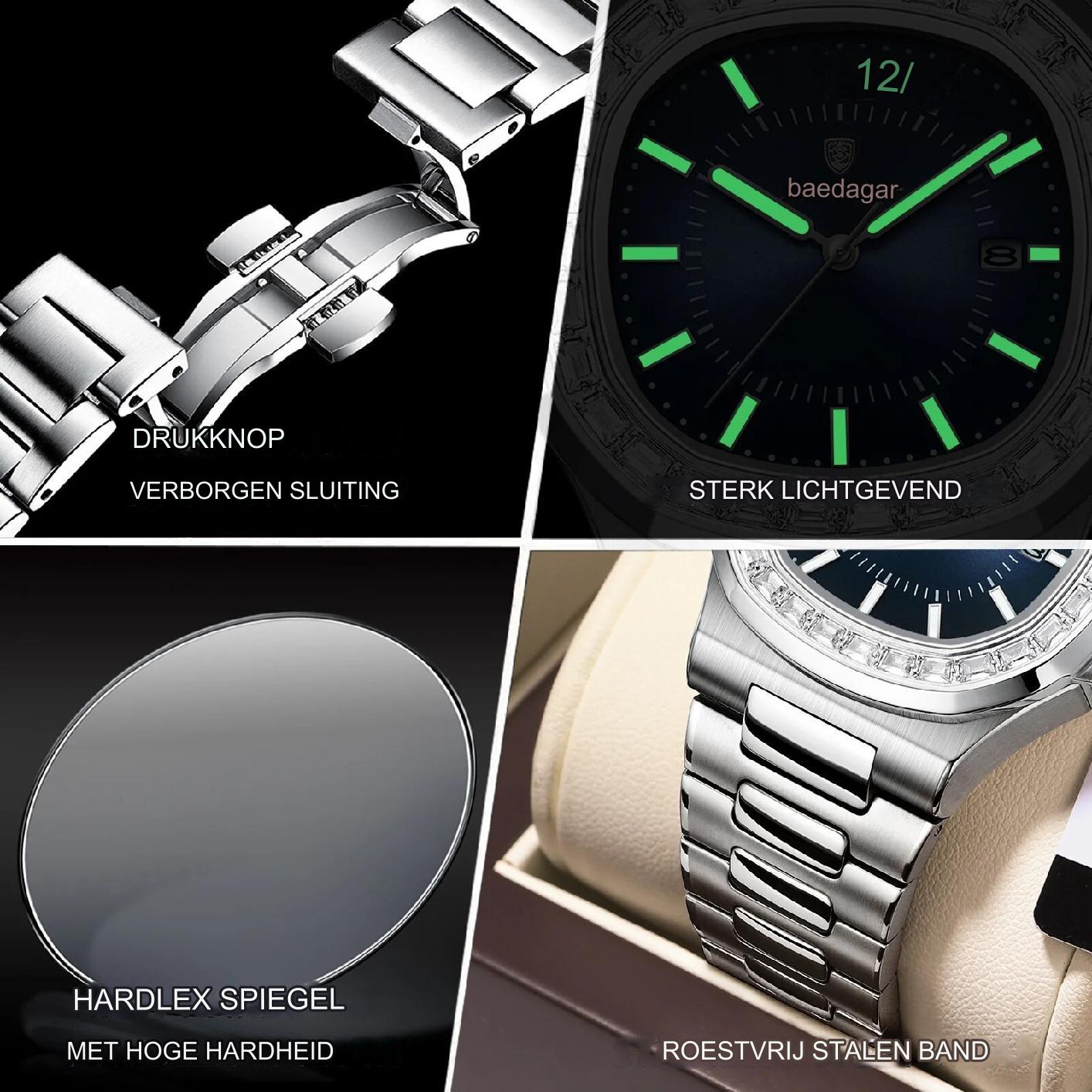 POEDAGAR Diamond Luxury Quartz Men's Watch