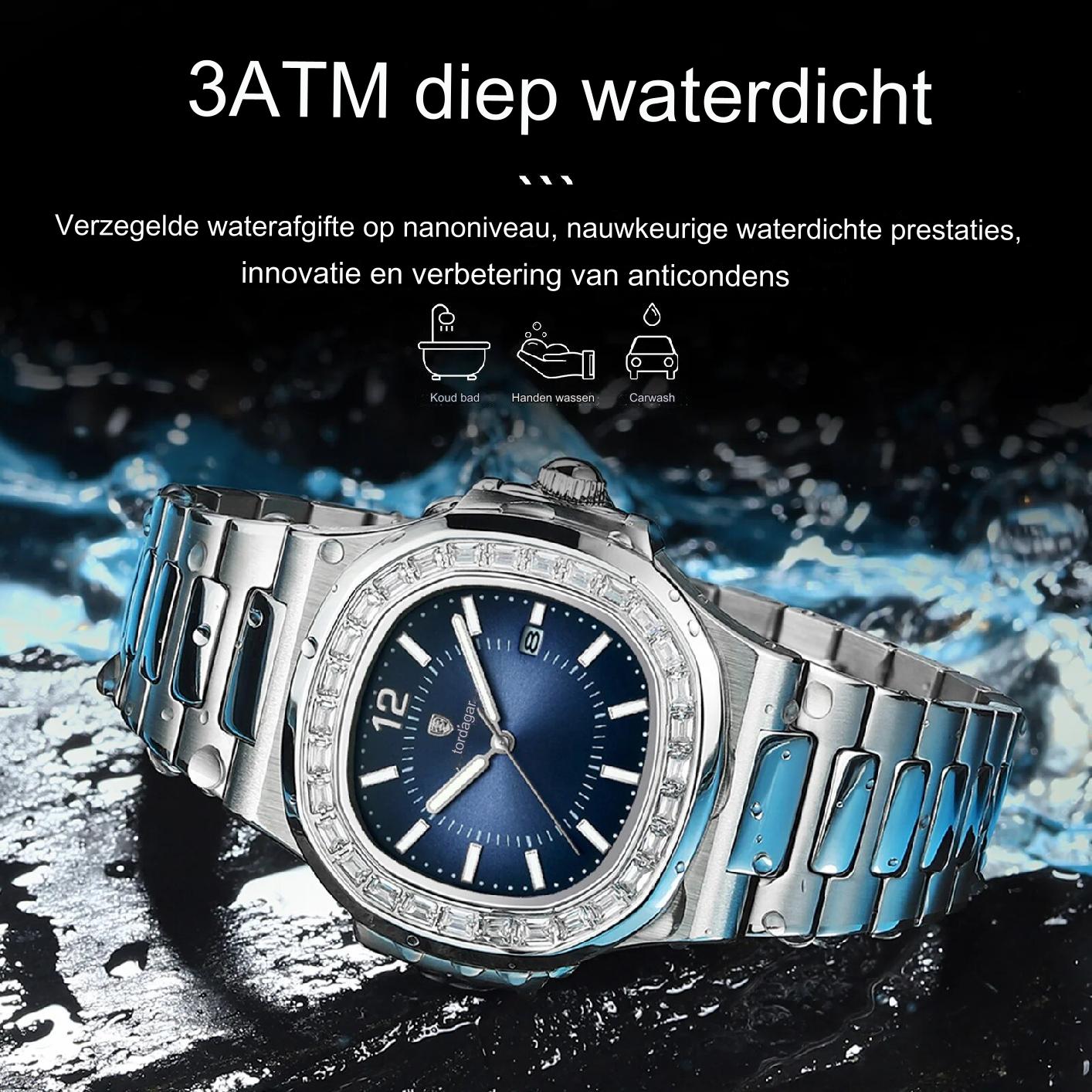 POEDAGAR Diamond Luxury Quartz Men's Watch