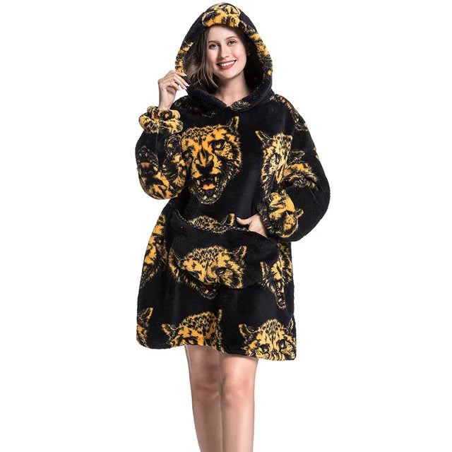Comfortable Winter Fun Sweatshirt Blanket
