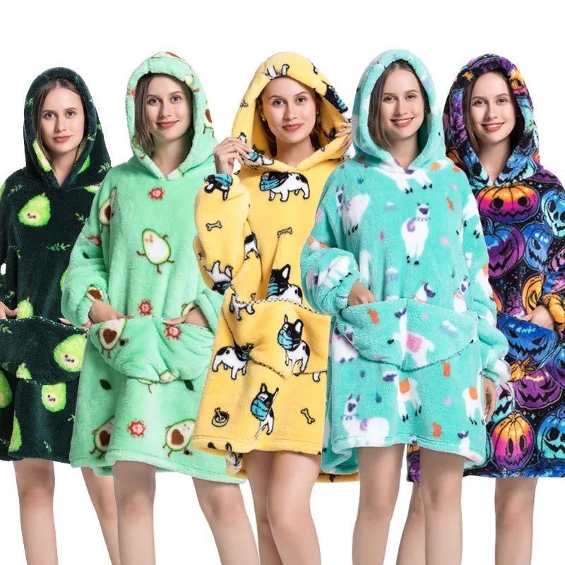 Comfortable Winter Fun Sweatshirt Blanket