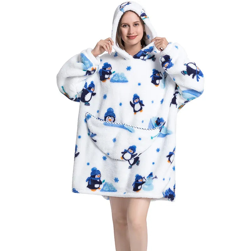 Comfortable Winter Fun Sweatshirt Blanket