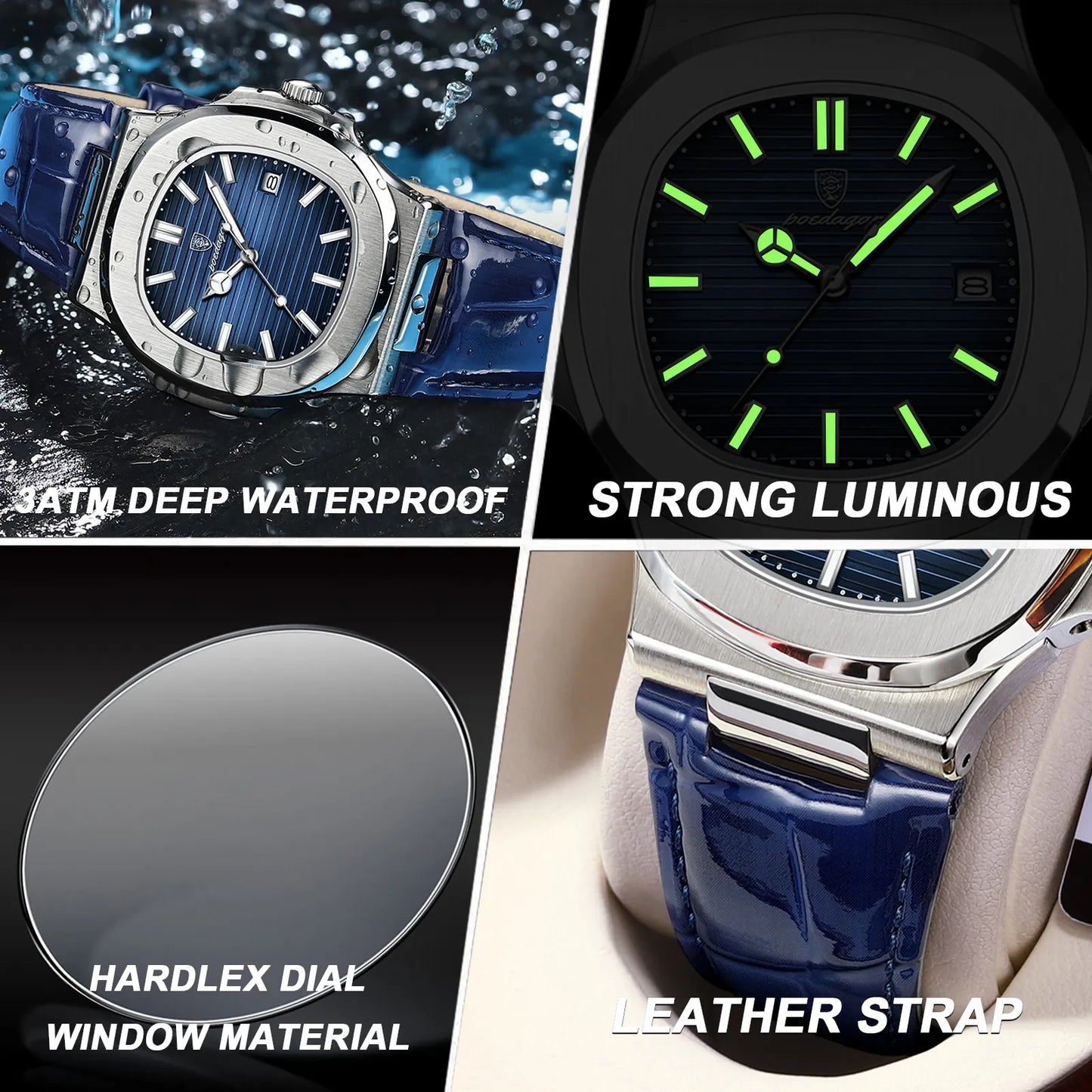 POEDAGAR Luxury Men's Watch
