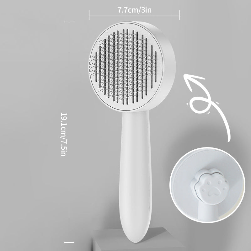 Self-cleaning care brush for pets