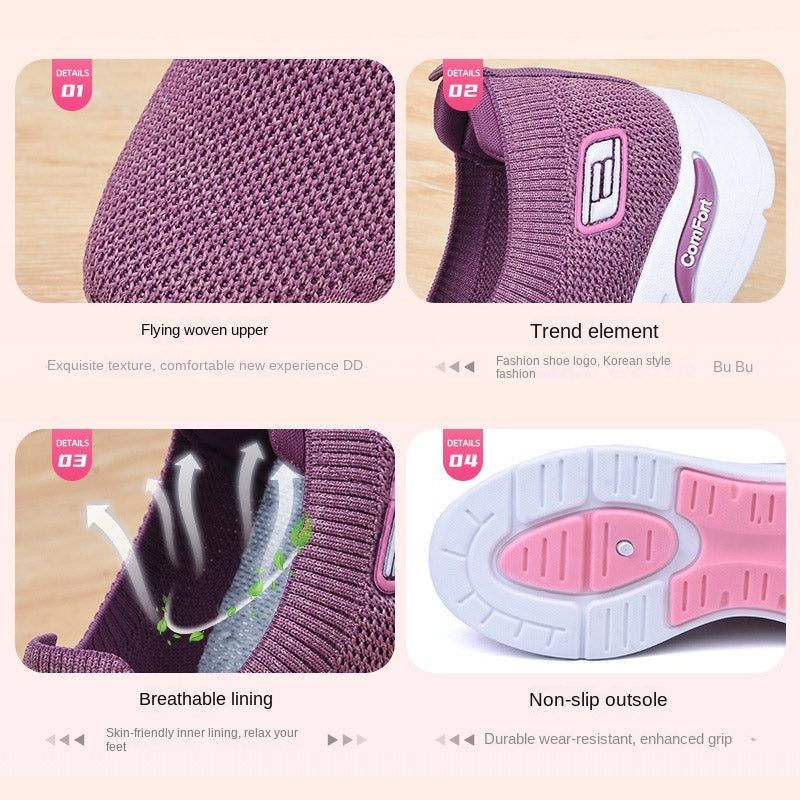 Zomerse Roze Flats: Sportieve Stijl en Elegante Comfort Verenigd