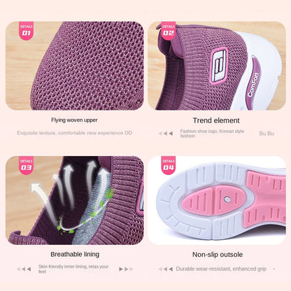 Zomerse Roze Flats: Sportieve Stijl en Elegante Comfort Verenigd
