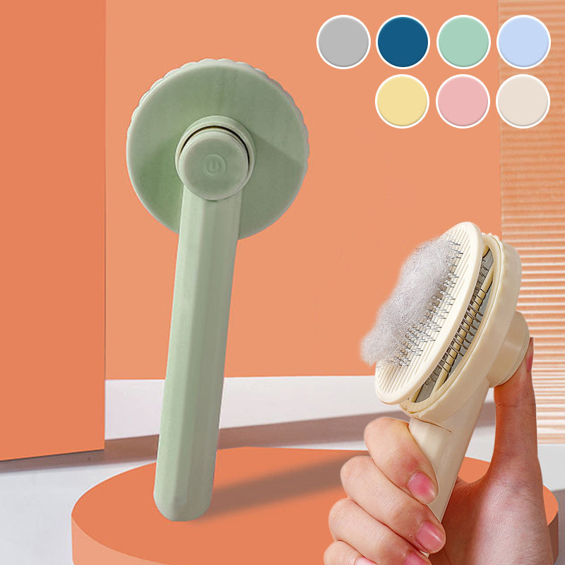 Self-cleaning care brush for pets