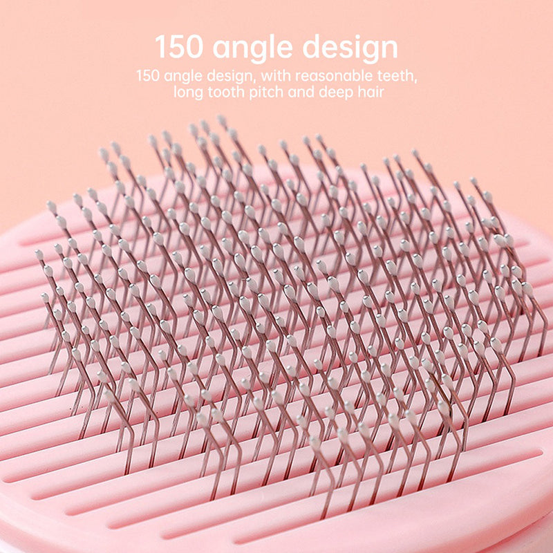 Self-cleaning care brush for pets