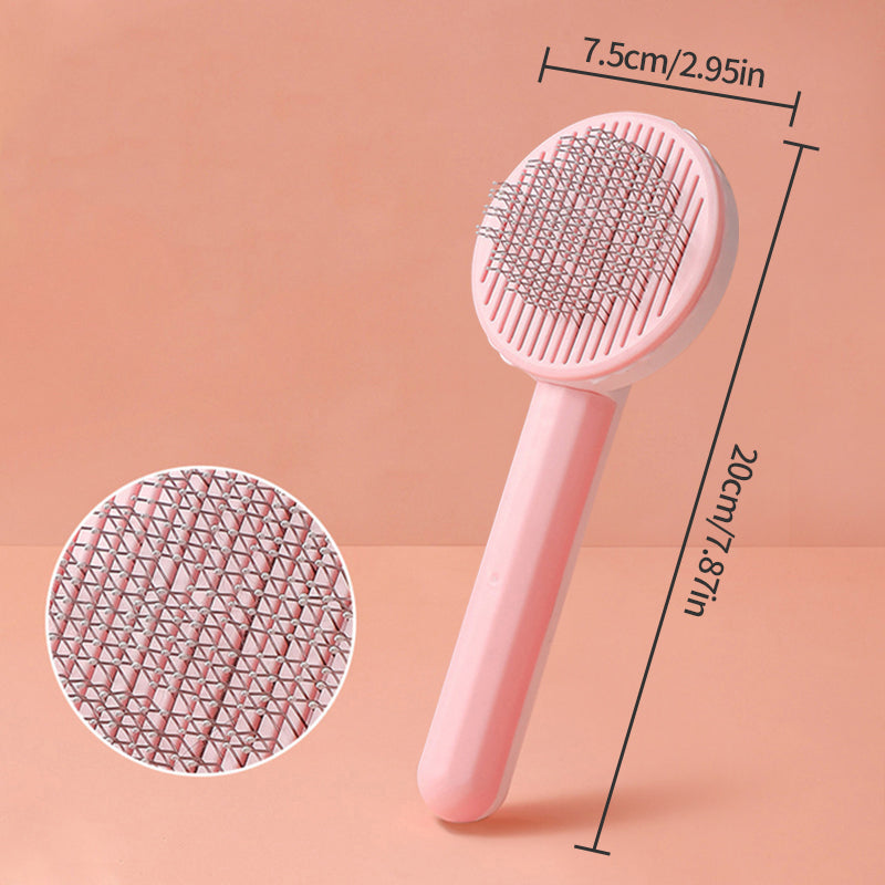 Self-cleaning care brush for pets