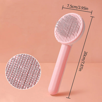 Self-cleaning care brush for pets