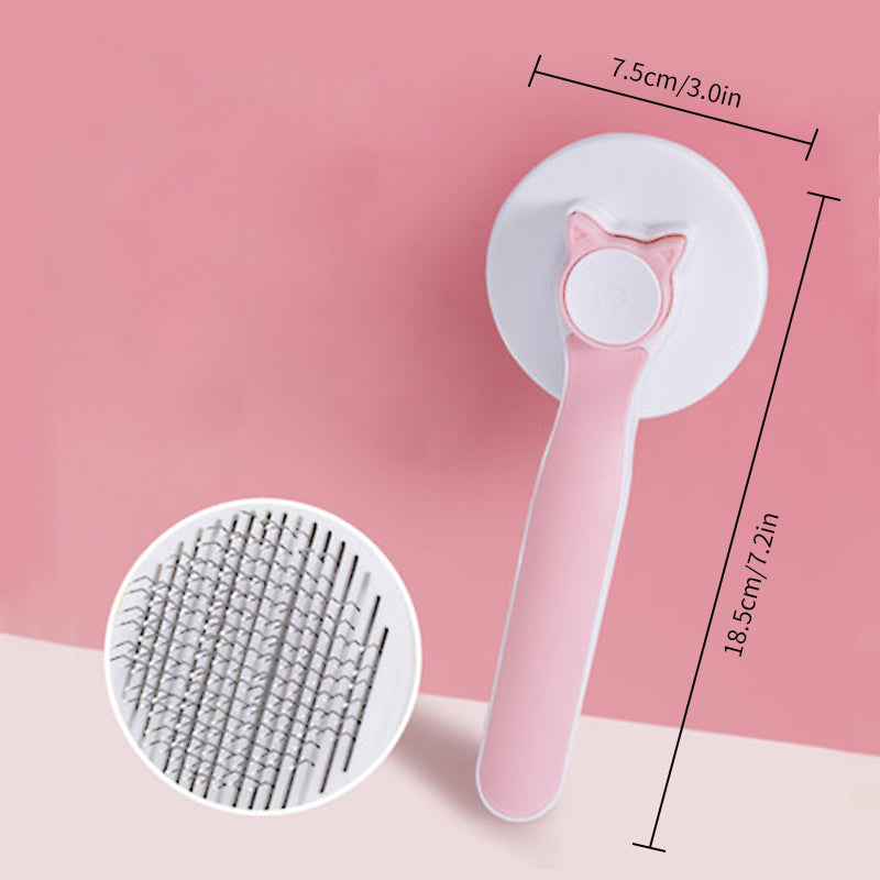 Self-cleaning care brush for pets