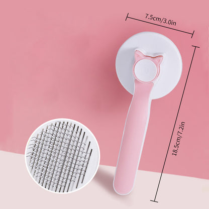 Self-cleaning care brush for pets
