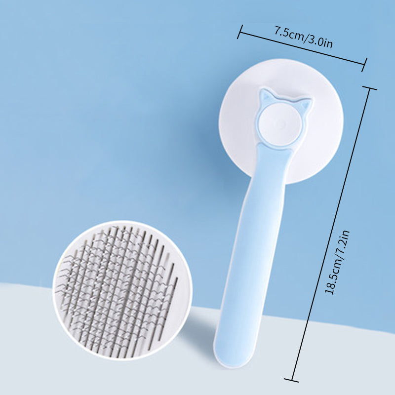 Self-cleaning care brush for pets